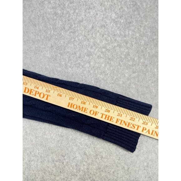 Abercrombie & Fitch V Neck Cable Knit Sweater Navy Blue Size Medium - Picture 11 of 11